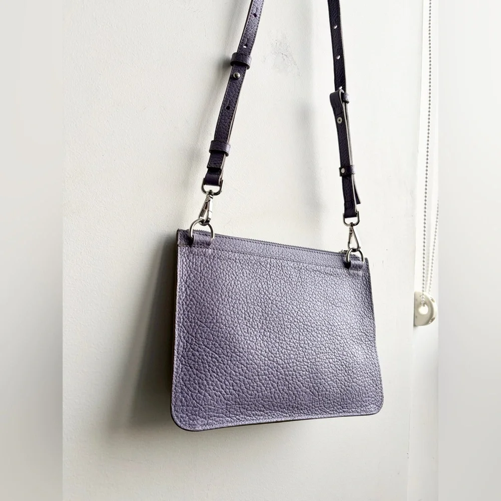 MISHKA Leather Purse Sobre Sigrid Crossbody Clutch Wristlet bag